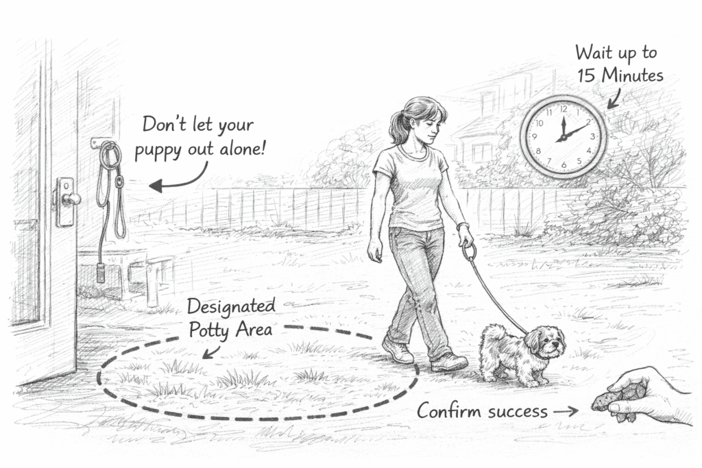 Potty Training Method - Step 3: Go Out on a Leash — Every Time