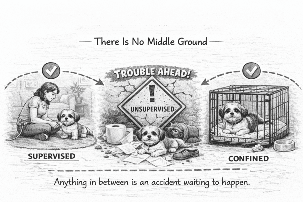 Potty Training Method - Step 6: Supervise or Confine — There Is No Middle Ground
